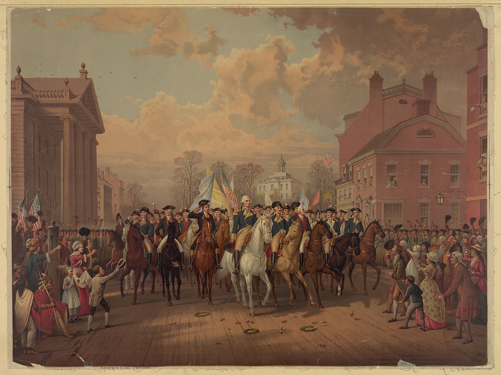 British evacuation of New York 1783. Library of Congress.